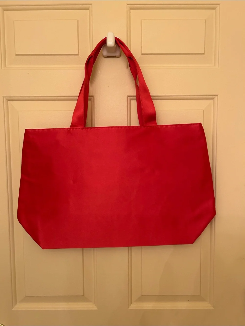 Victoria's Secret Red Embossed VS Logo Tote